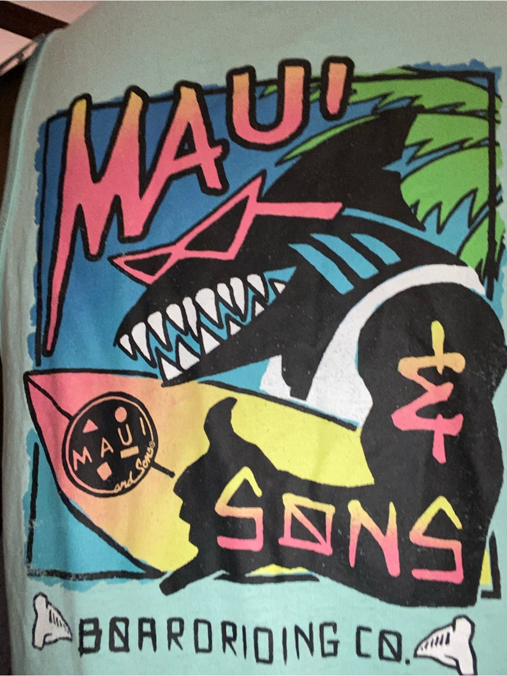 Maui and Sons Pale Blue Logo Tank Top - Picture 5 of 6